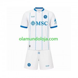 Camisola Napoli Criança Equipamento Segundo 2026-2027 Manga Curta